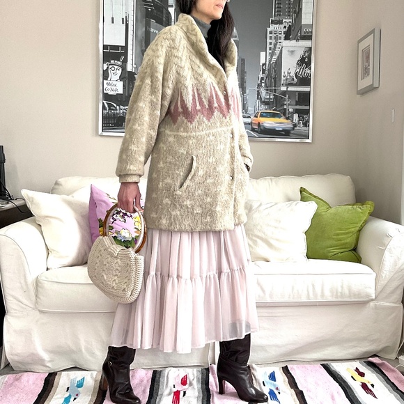 Vintage wool knit jacket - Picture 1 of 16